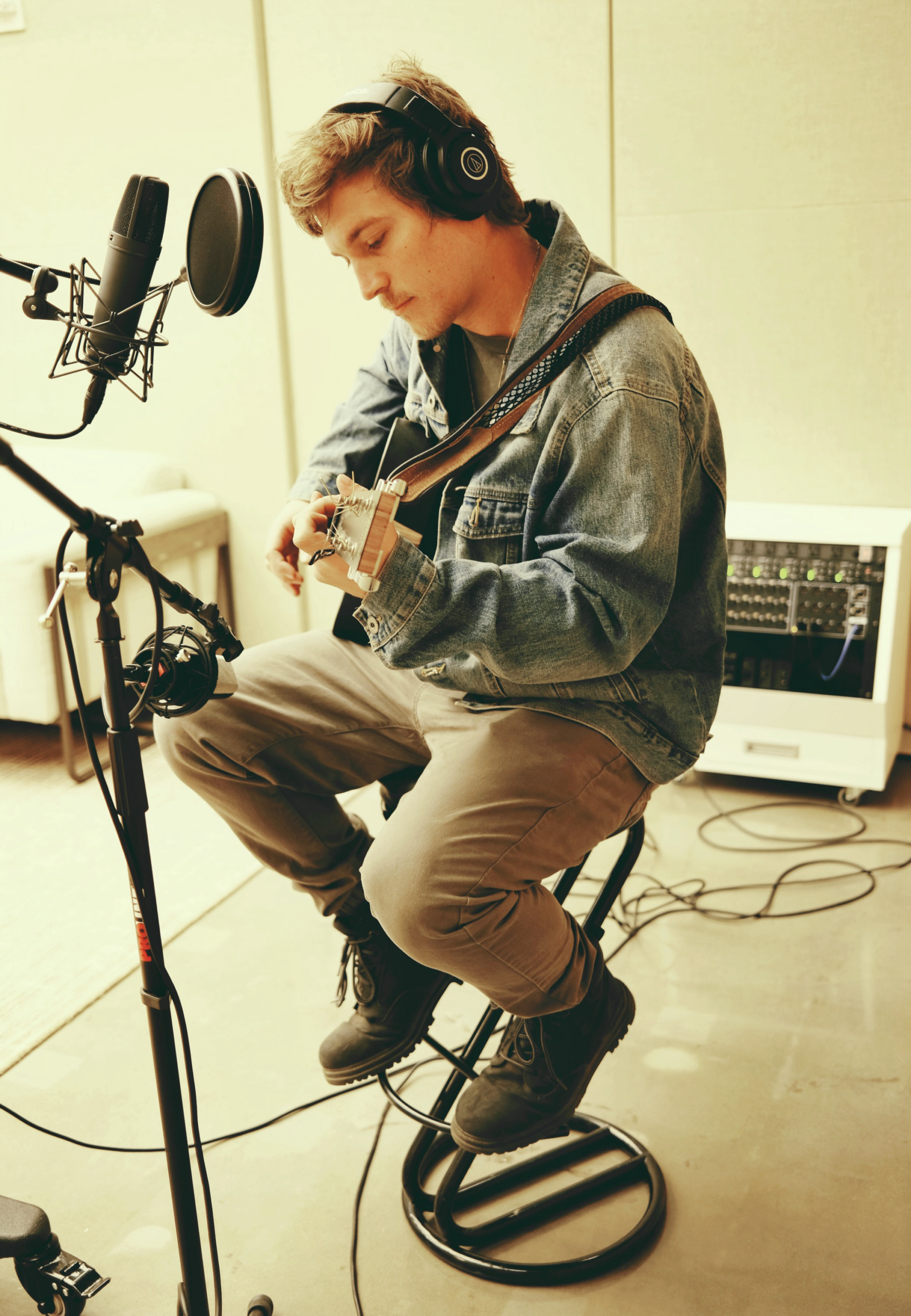 Colin Stauber in the studio