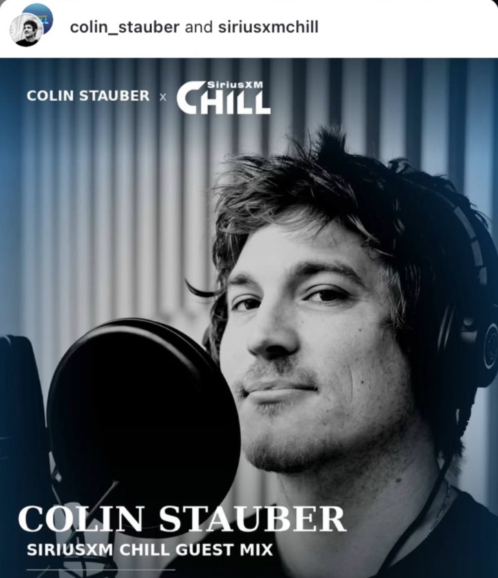 Colin Stauber x SiriusXM Chill guest mix collab post